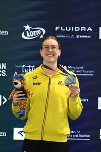 ZILVER voor Florine Gaspard op de 100m schoolslag EK 25m Lublin 2025